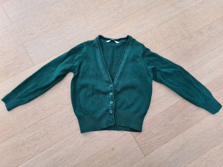 Gilet Cardigan vert foncé 3-4 ans