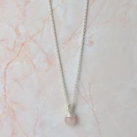 Halskette Silber 925 und Rosenquarz (SK1202CHA43RQ)