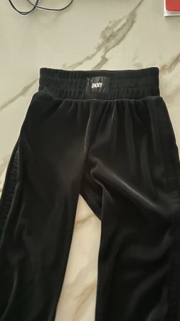 Hose DKNY schwarz mit Logo-Seitenstreifen Grösse XS