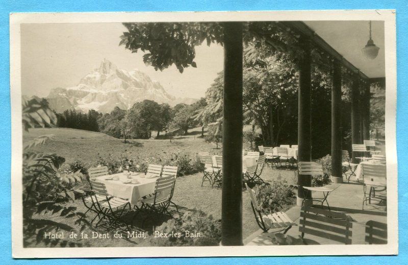 Cartoline postali: Bex-les-Bain 1934 - Hotel de la Dent du Midi – Usato da Opfikon venduto da Prophila