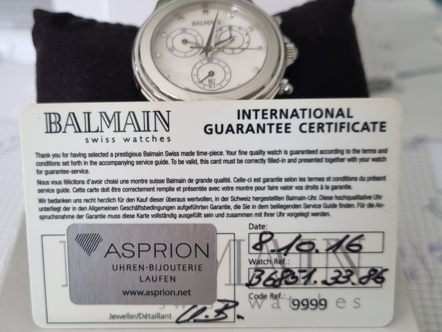 Balmain Orologi: Armbanduhr Damen Balmain – Usato da Breitenbach venduto da 49fleur 7