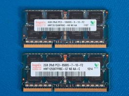 Laptop RAM DDR3 4 GB + 2 GB