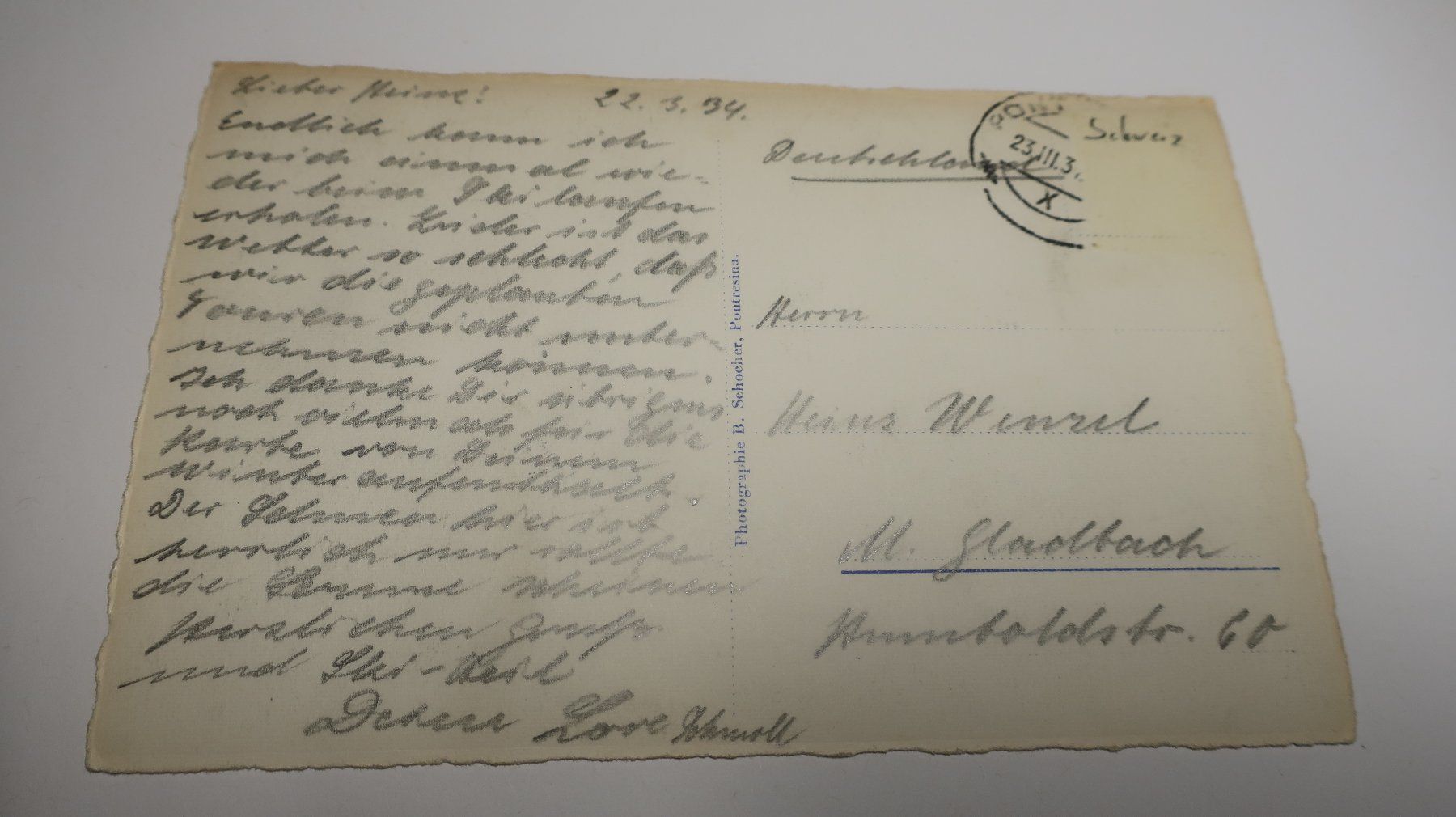 Cartoline postali: Pontresina mit Julierkette 1934 – Usato da Cormoret venduto da Pascalll2001 4