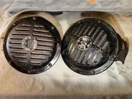 2 Bosch Oldtimer Hupen HO/FSA 12/10 +12/3, Mercedes/ Prosche