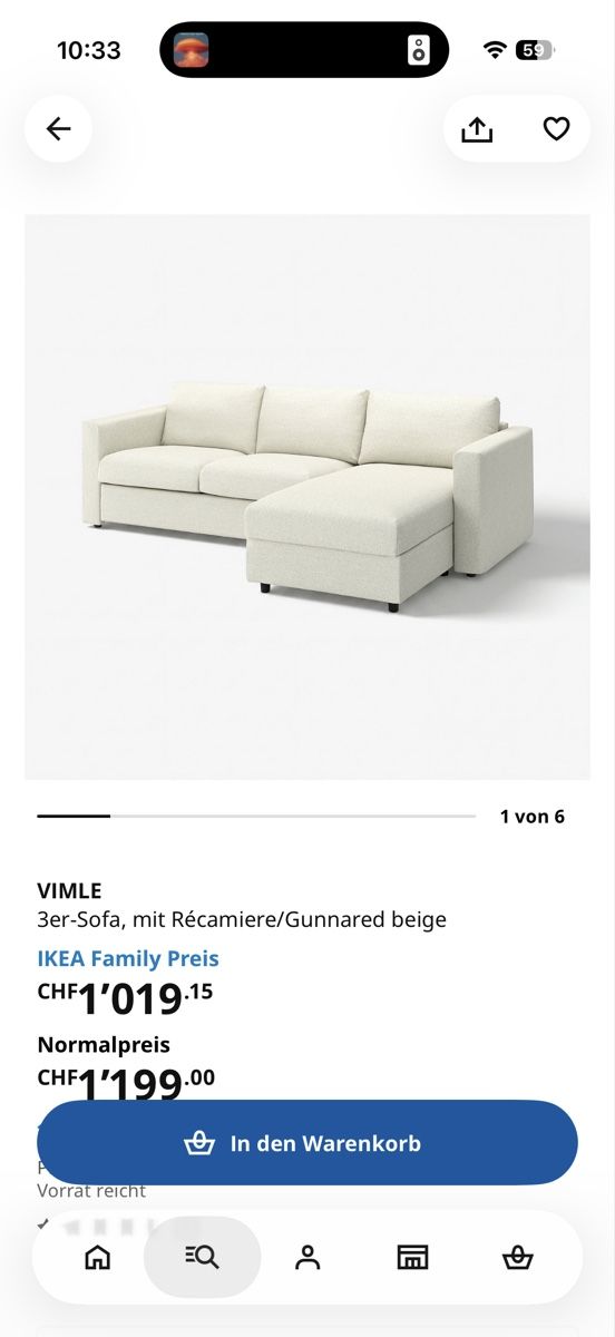 Ikea Sofas: Sofa von Ikea – D'occasion à Uerikon par yalla_ful