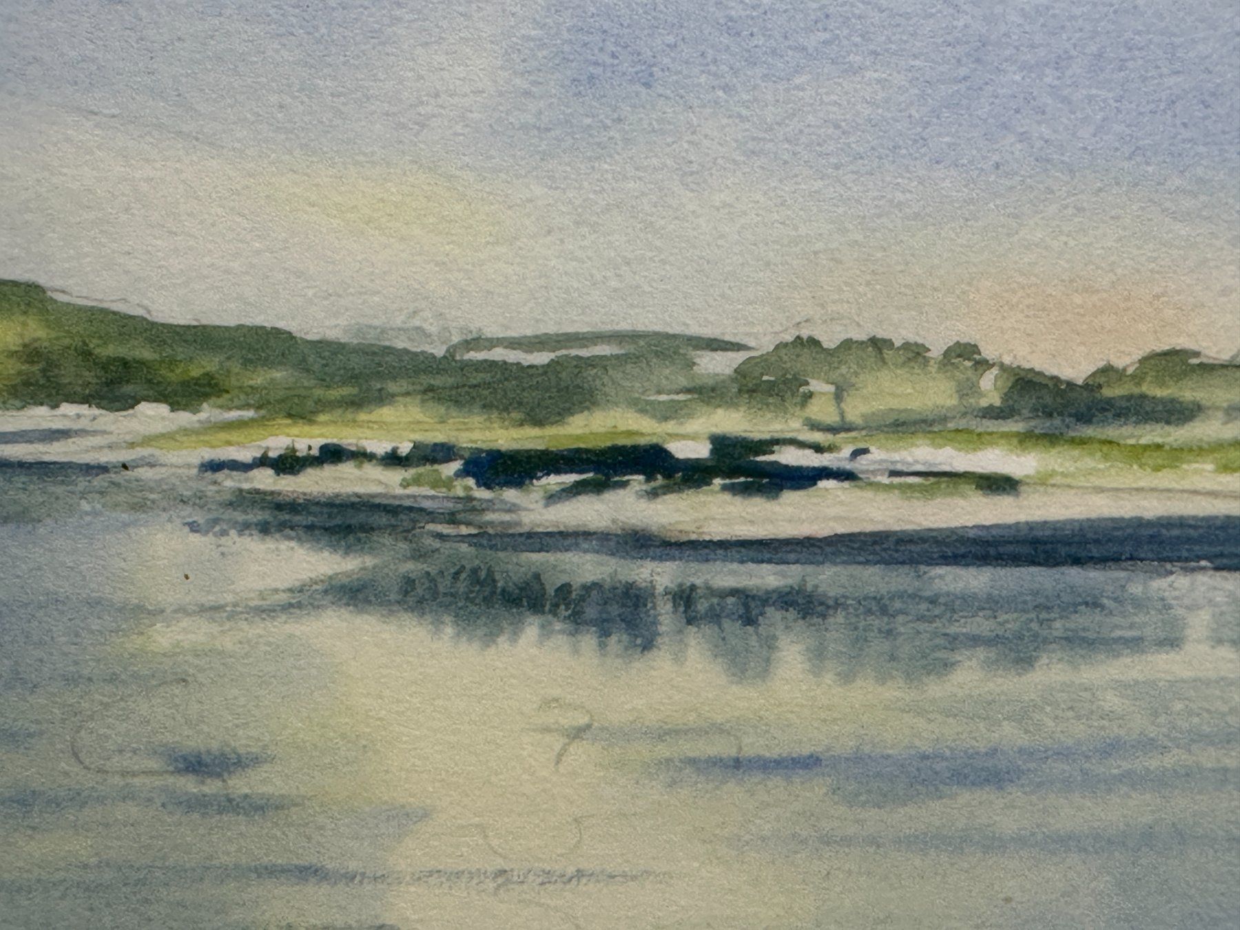 Dipinti: Pascal GONTHIER - Aquarelle originale paysage Lac Léman – Usato da Morges venduto da vintix 4