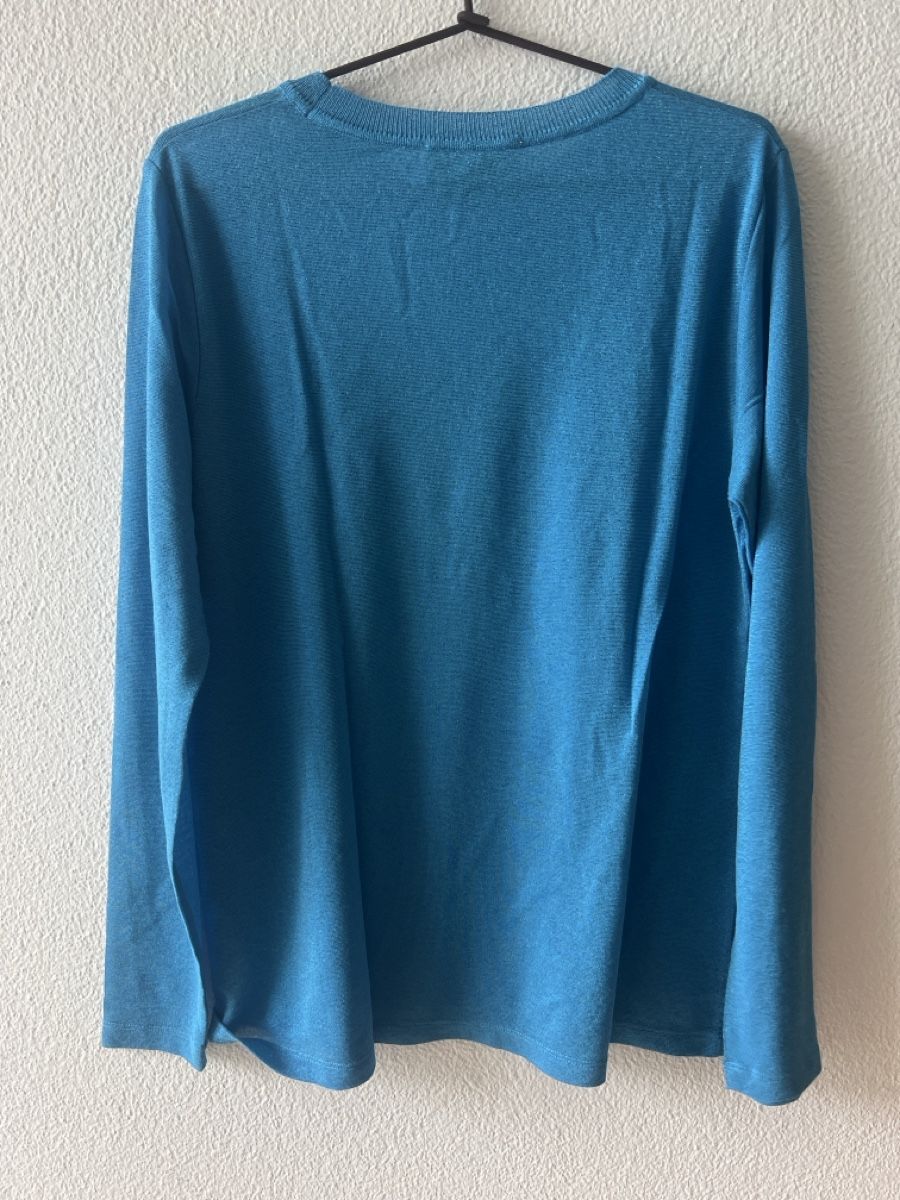 Mos mosh T-Shirts: MOS MOSH Damenpullover, Grösse L, Türkis-Blau, Glitzer! – Gebraucht aus St. Gallen von miksatoka 3