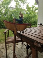 Vintage Balance Toy Row Boat Metal Collectible Handmade Toy