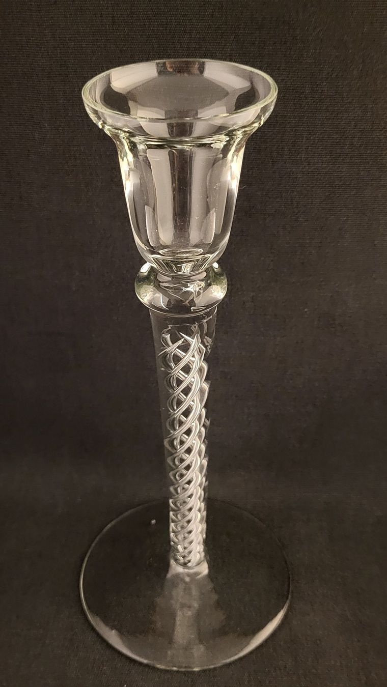 Bougeoirs: Glas-Kerzenständer mit Spirale – D'occasion à Basel par spinne02 1