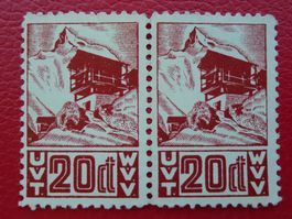Selten: Spezielle Vignette, Wallis mit CHALET (HÜTTE)