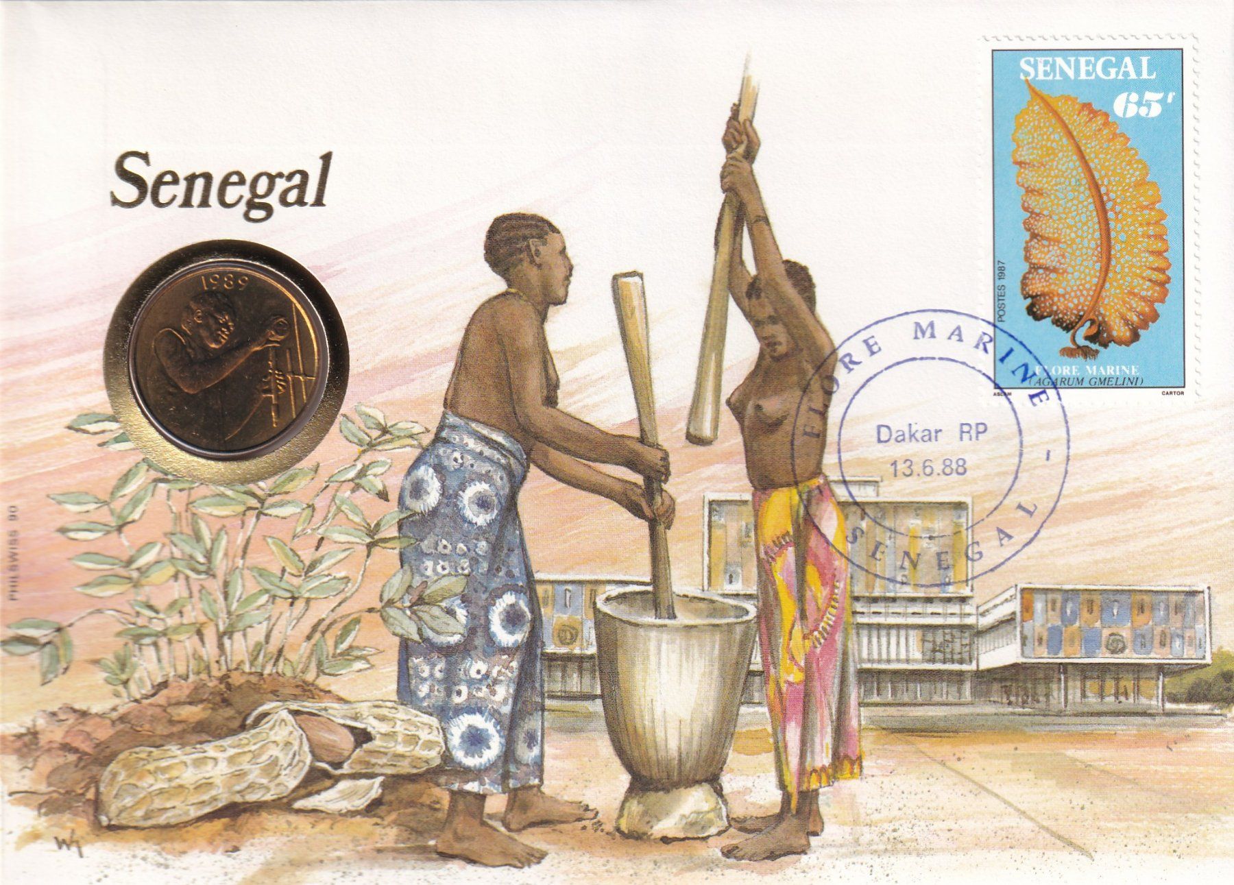 Toutes les monnaies: Münzbrief   Senegal – D'occasion à Neuchâtel par karlpierrino