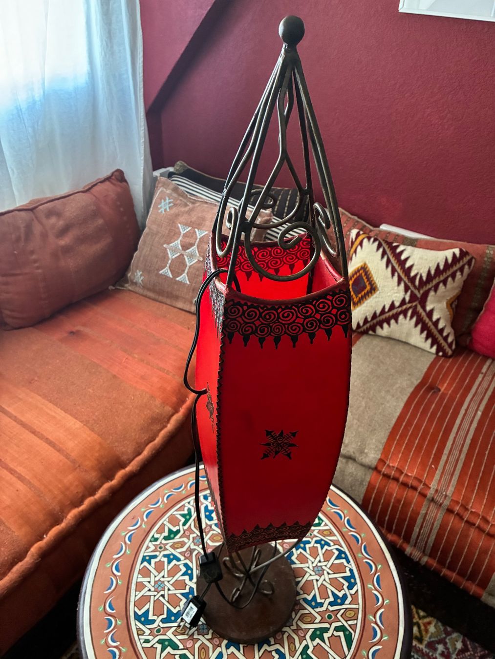 Lampade: Hennalampe rot aus Marokko – Usato da Zürich venduto da thetschi 3
