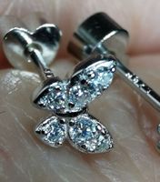 Boucles d'oreille argent diamants de moissanite de 0,144 ct