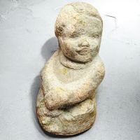 Sculpture miniature chinoise antique réalisée en pierre