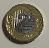 Seltene 2 Złote Münze aus Polen, Jahrgang 2009, AU-58