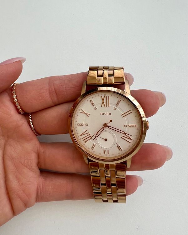 Fossil gazer rose gold deals