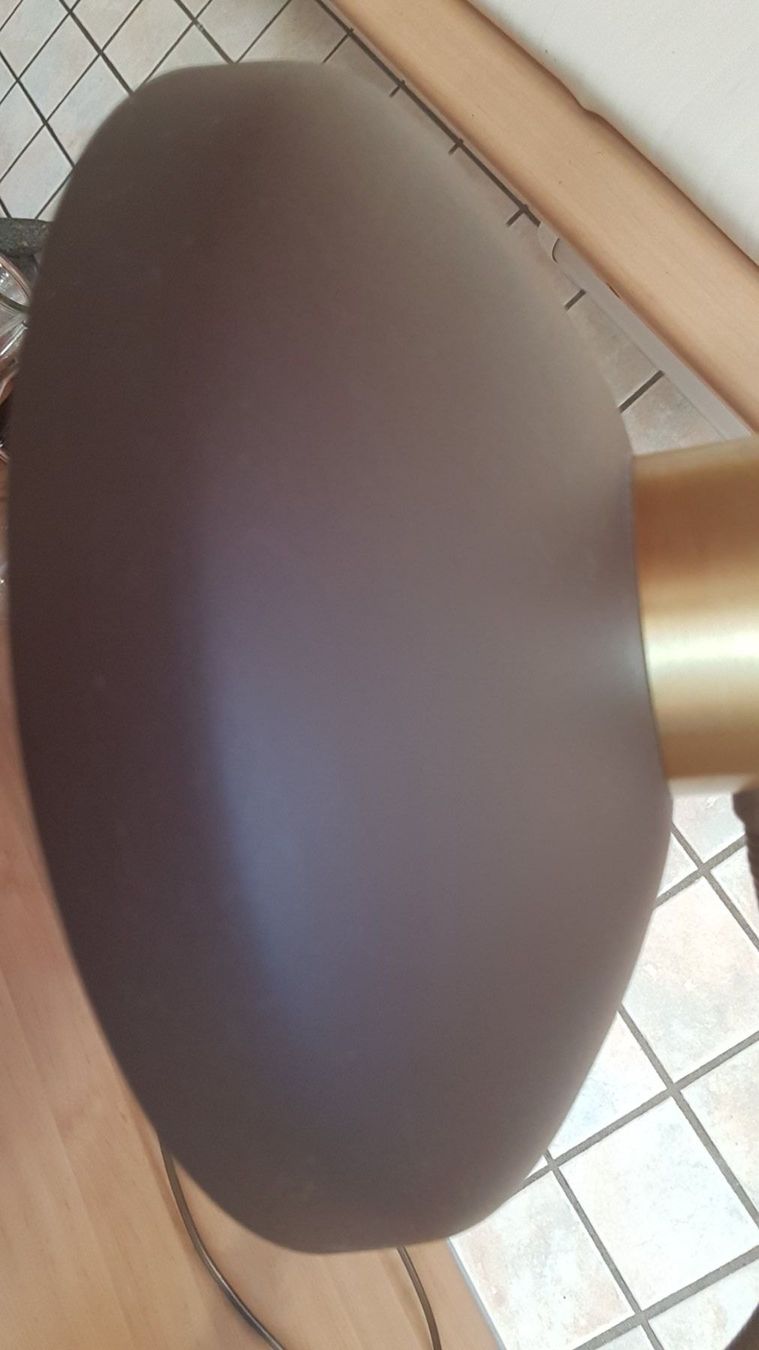 Lampade: Lampe de bureau vintage dorée et marron – Usato da Villiers venduto da san_jn5w 3