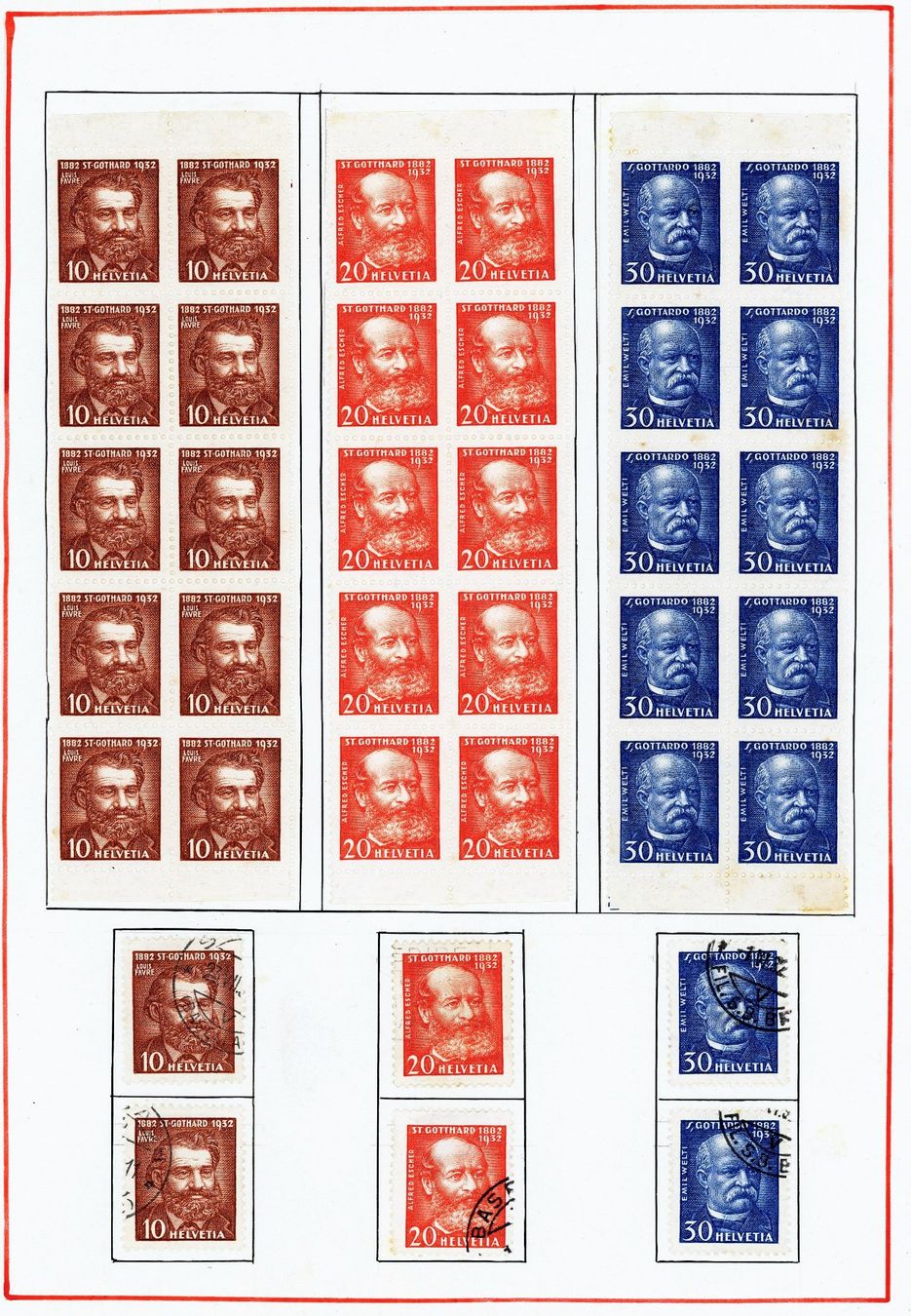 Tutti i francobolli: Posten mit Bogen, Bogenteilen, Ämtermarken etc. – Nuovo (secondo la descrizione) da Basel venduto da Strubelibs 2