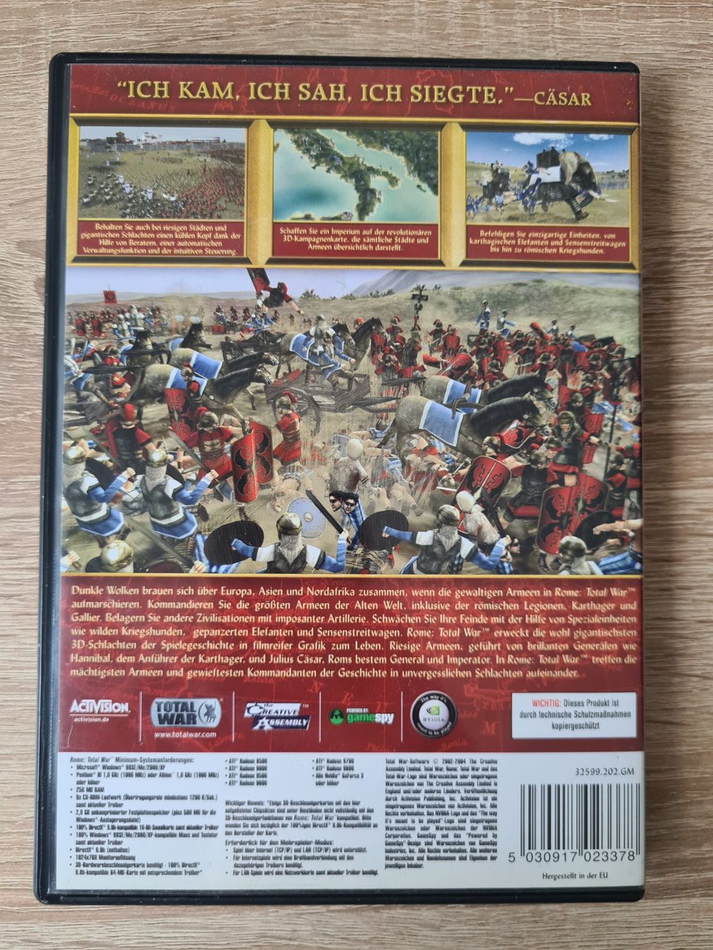 Spiele: Rome Total War (German) (3 CD) + Map - PC – Gebraucht aus Carouge GE von Gasco 1