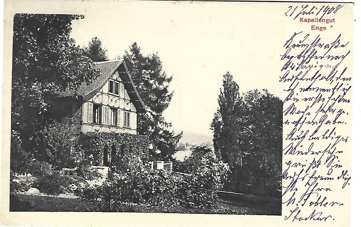 Cartoline postali: Kapellengut  ZH Enge – Usato da Wetzikon ZH venduto da Brulu100
