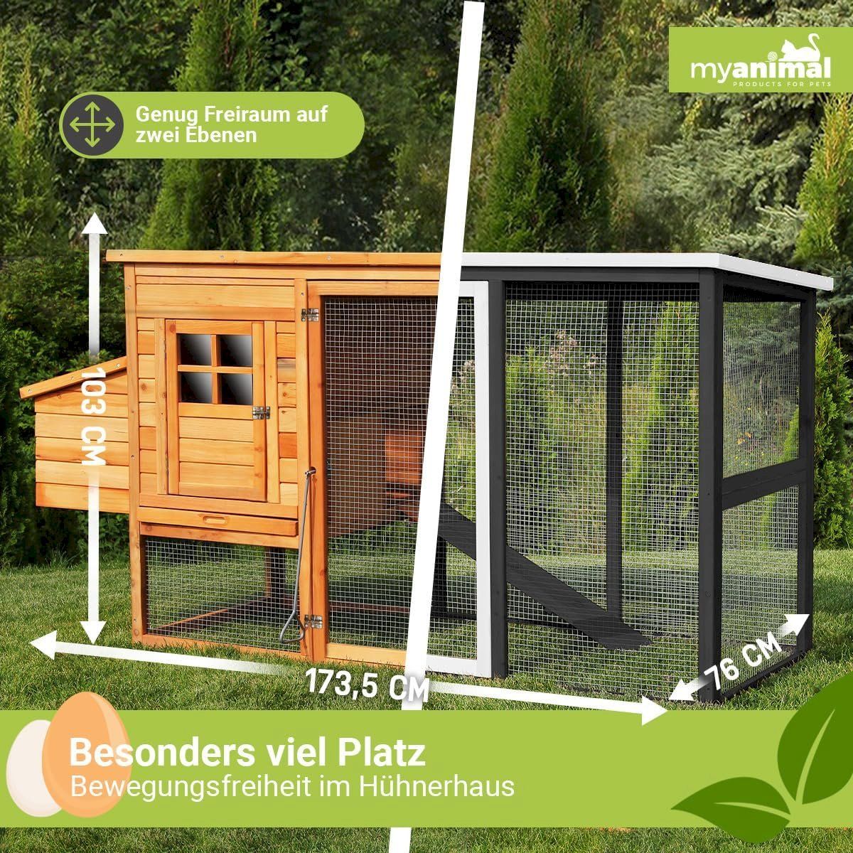 Gabbie, trasporto & Sicurezza: Hühnerstall für 4 Hühner Grau – Nuovo e nell'imballaggio originale da Bottighofen venduto da zaap 1