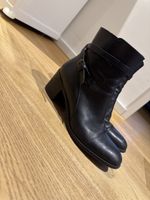Schwarze Lederstiefeletten von Dune, Gr. 37