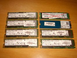1 stück 256gb m.2 nvme ssd. Getestet. Alle unter 1000 stunde