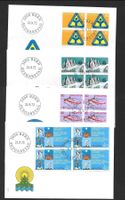4 FDC 516 - 519 Serie Viererblöcke ET Bern 21.9.1972