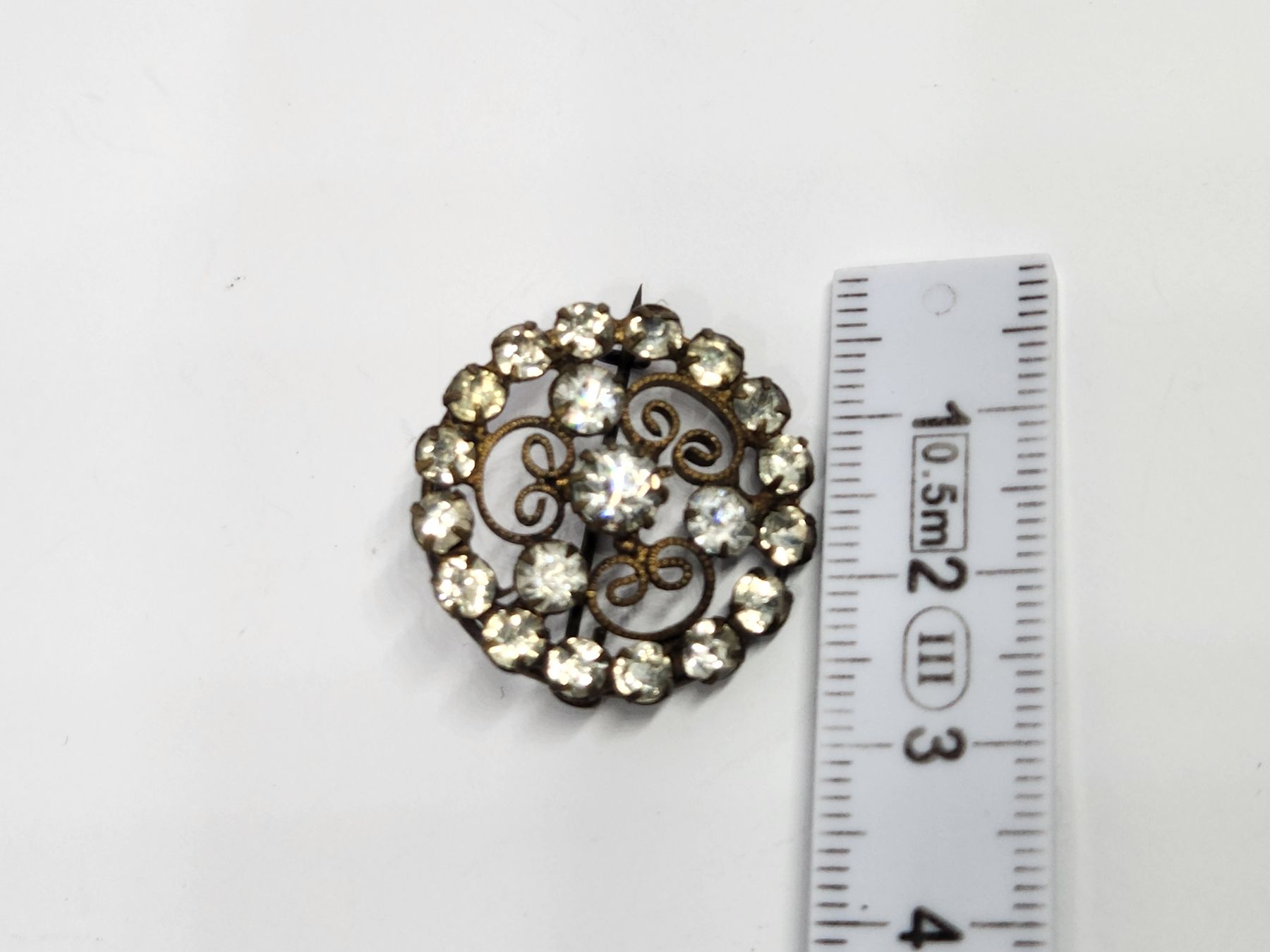 Spille & Fermagli: Schöne Vintage Brosche mit Strasssteinen – Usato da St. Gallen venduto da GIULESGG 5