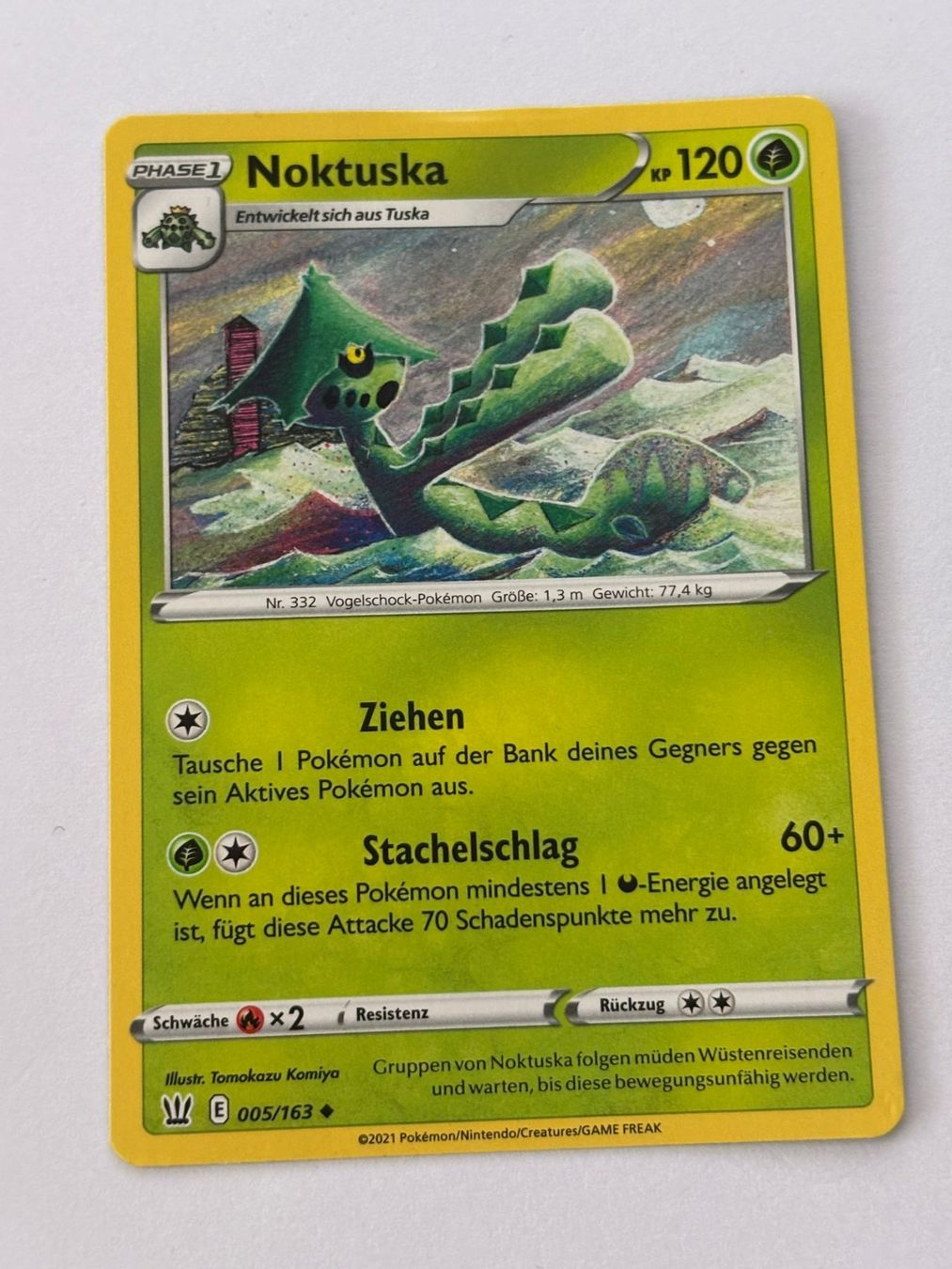 Pokémon Carte collezionabili: Noktuska 005/163 – Usato da Herisau venduto da Seyashop_2