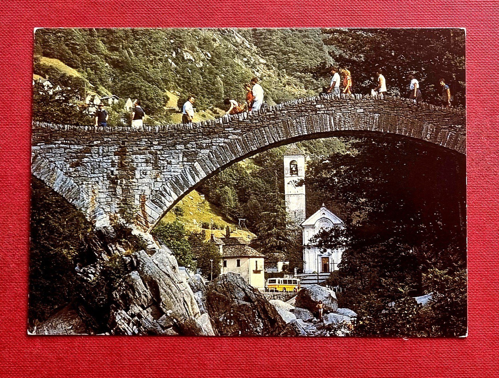 Cartoline postali: Ponte di Lavertezzo - Postauto PTT - 1986 – Usato da Rothrist venduto da RROENK