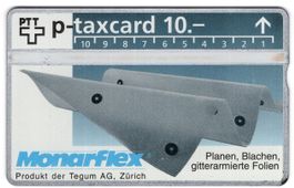 Tegum AG, Monarflex - seltene Firmen Taxcard