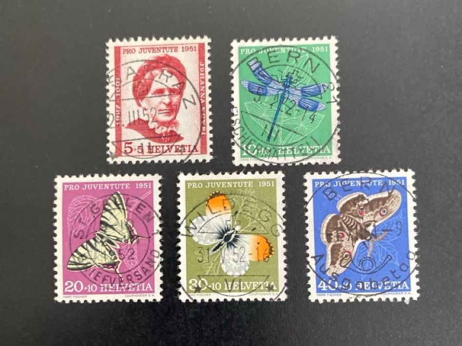 Tutti i francobolli: Satz Pro Juventute 1951; Vollstempel – Usato da Oberdorf NW venduto da bouquineur