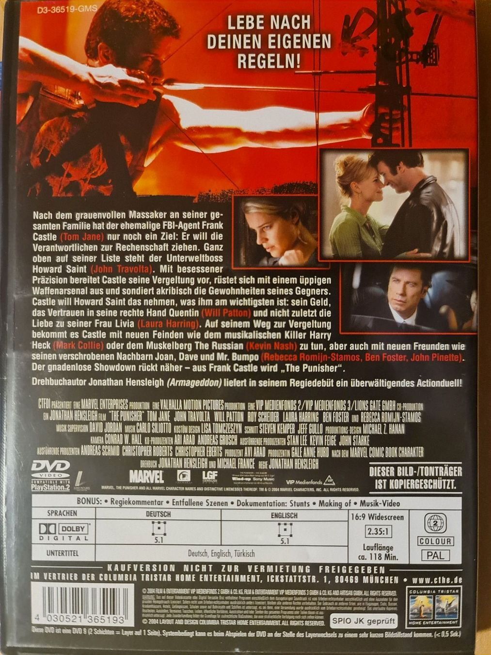 Tutti i DVDs: The punisher – Usato da Dintikon venduto da Vexi 1