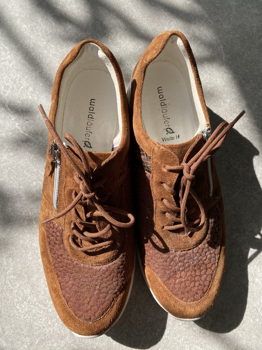 Damenschuhe: Waldläufer braune Ledersneaker, Grösse 41 – Neu (gemäss Beschreibung) aus Hünenberg von a.u.849 3