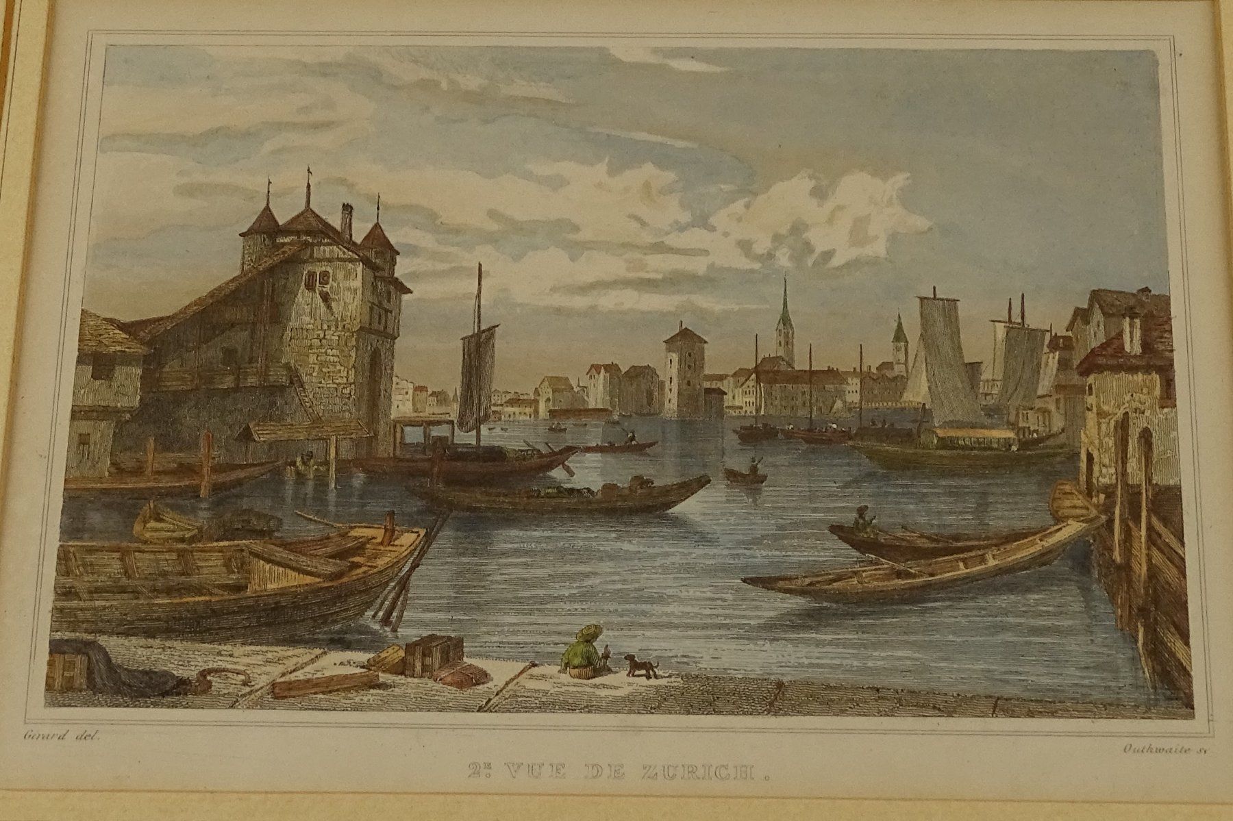 Stiche: ZÜRICH, STAHLSTICH 1837 – Gebraucht aus Grüningen von Kartensammler 2