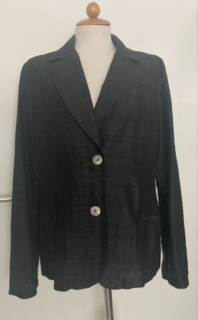Vintage: 100% Seidenblazer /Jacke Gr. 40/42 Schwarz