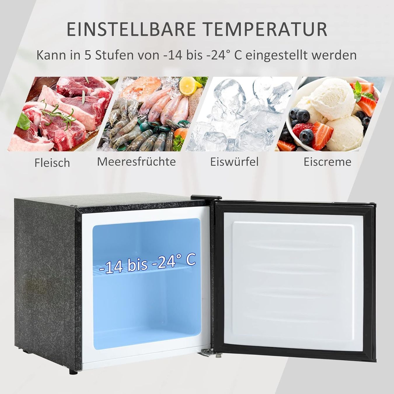 Cucinare, Mangiare & Bere: HOMCOM Mini-Gefrierschrank 35L schwarz – Nuovo e nell'imballaggio originale da Bottighofen venduto da zaap 3