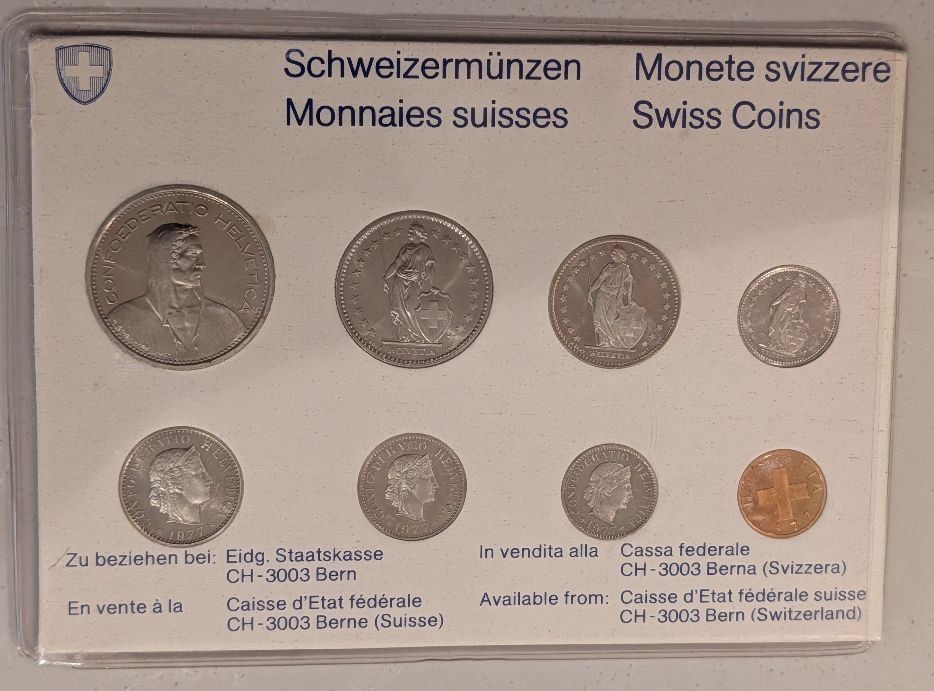 Tutti le monete: CH - Münzsatz 1977 stgl – Nuovo (secondo la descrizione) da Arch venduto da moneyswiss 1