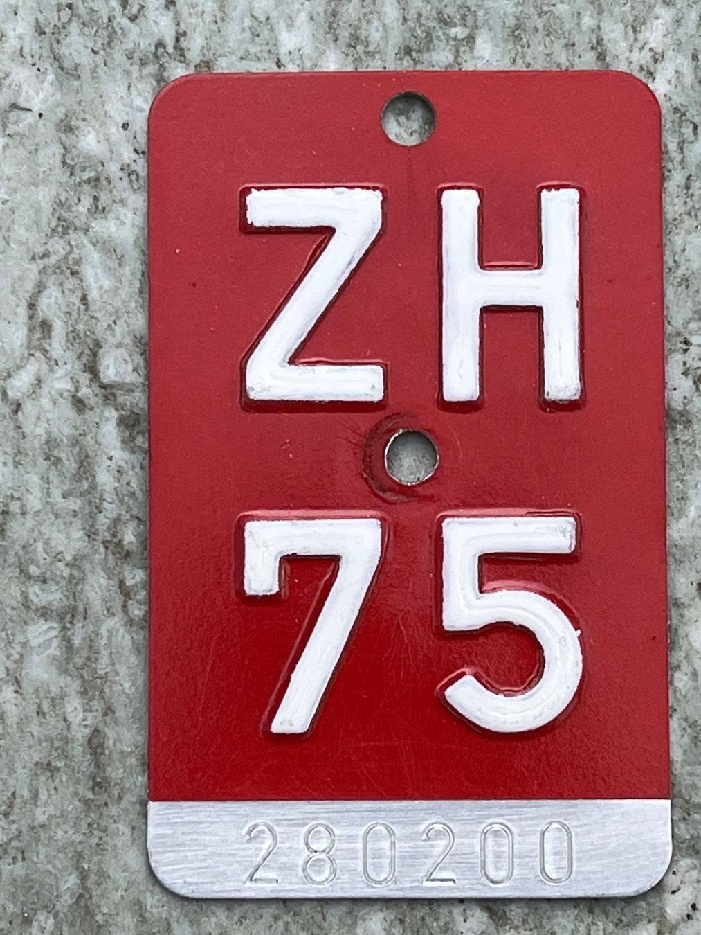 Ecriteaux: Velonummer ZH 75 – D'occasion à Winterthur par Wusa01