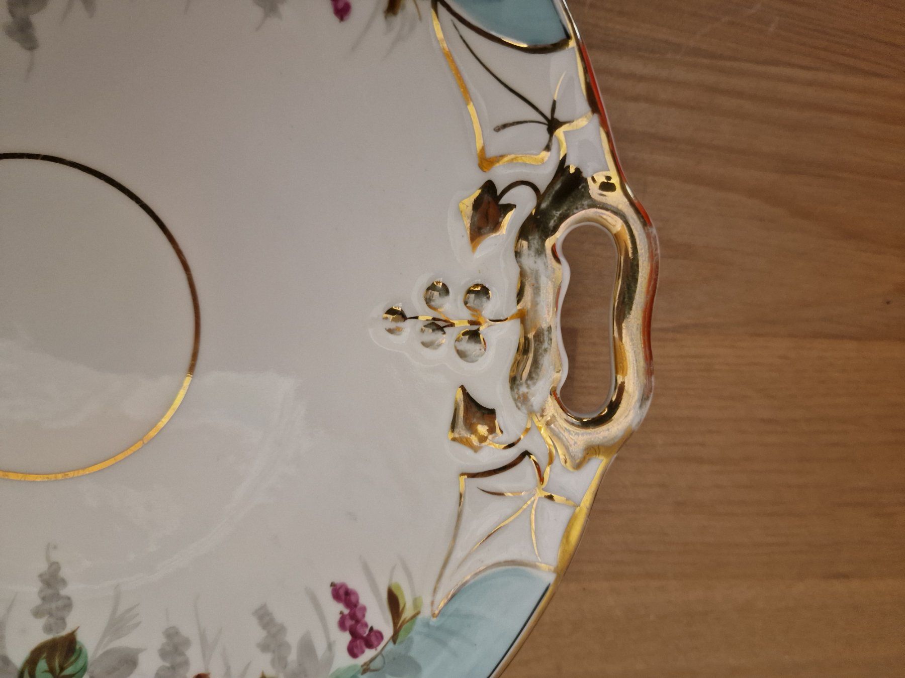 Piatti di portata: Vintage Servierplatte mit Fruchtdekor, Durchmesser ca. 26cm – Usato da Zürich venduto da Allerlei_Shop 7