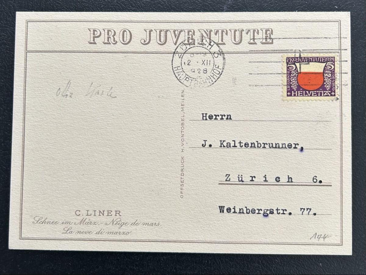 Cartoline postali: Pro Juventute Karte 144 – Usato da Horw venduto da Tellbub 1