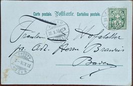 Carte postale ancienne Suisse oblitéré Aarau