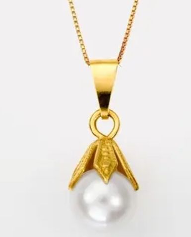 Ciondoli: Perlen Anhänger Gold mit kette s925 – Nuovo e nell'imballaggio originale da Hemmental venduto da Schmuckstudio