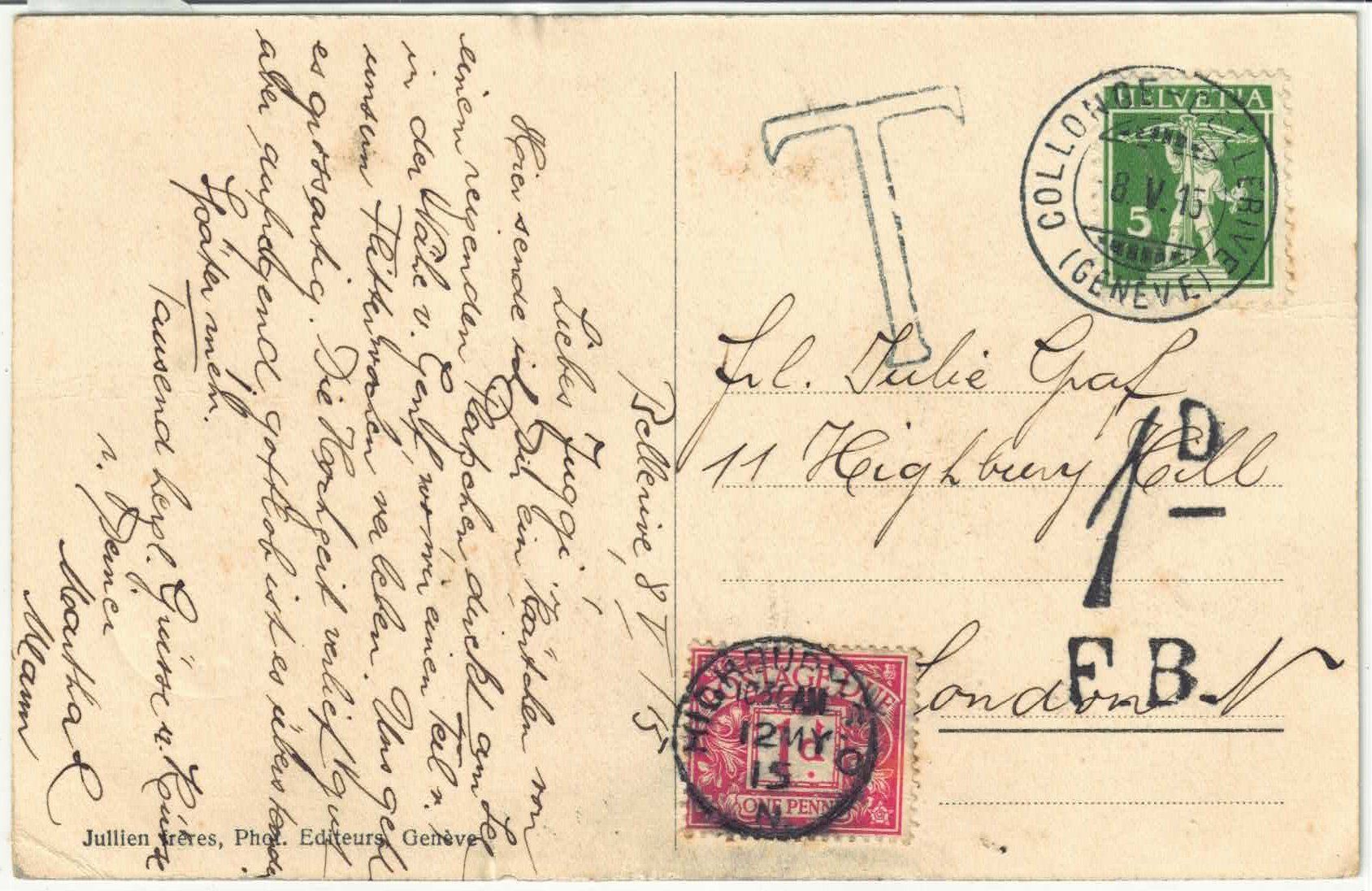 Cartoline postali: Bellerive - Park-Hotel-Restaurant - Le Parc – Usato da Ettingen venduto da Kartenplanet 1