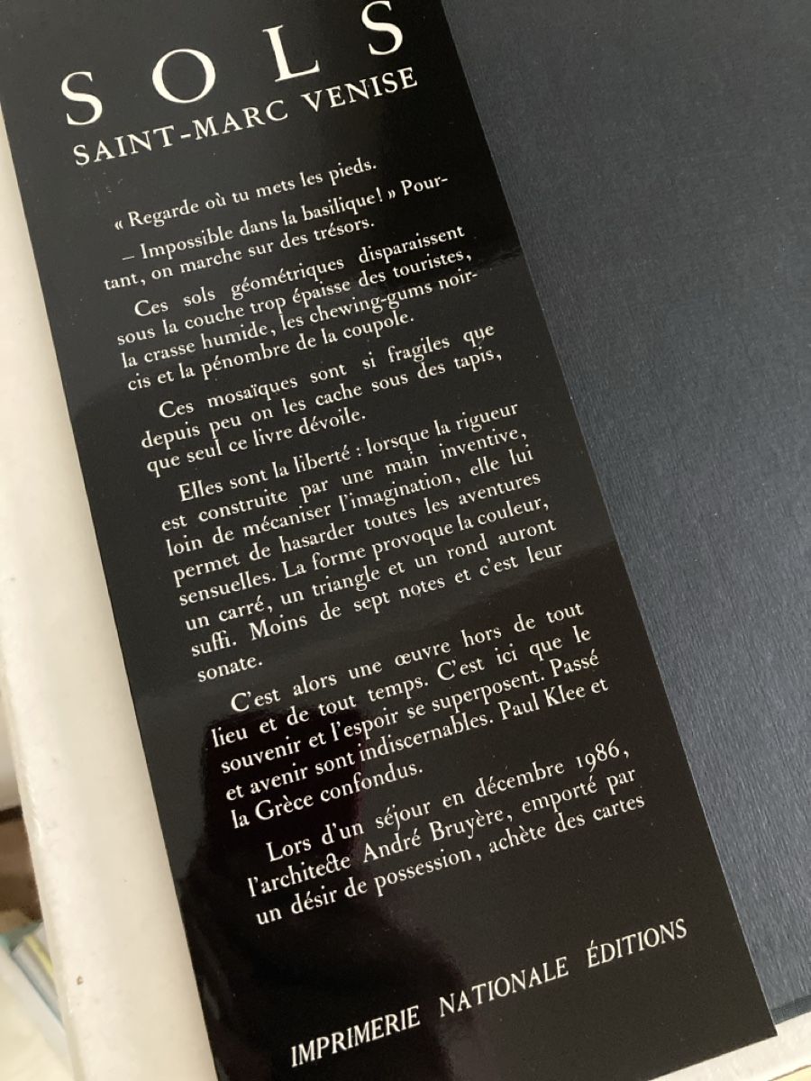 Libri: SOLS Saint-Marc Venise / André Bruyère – Usato da Zürich venduto da 000rk 3