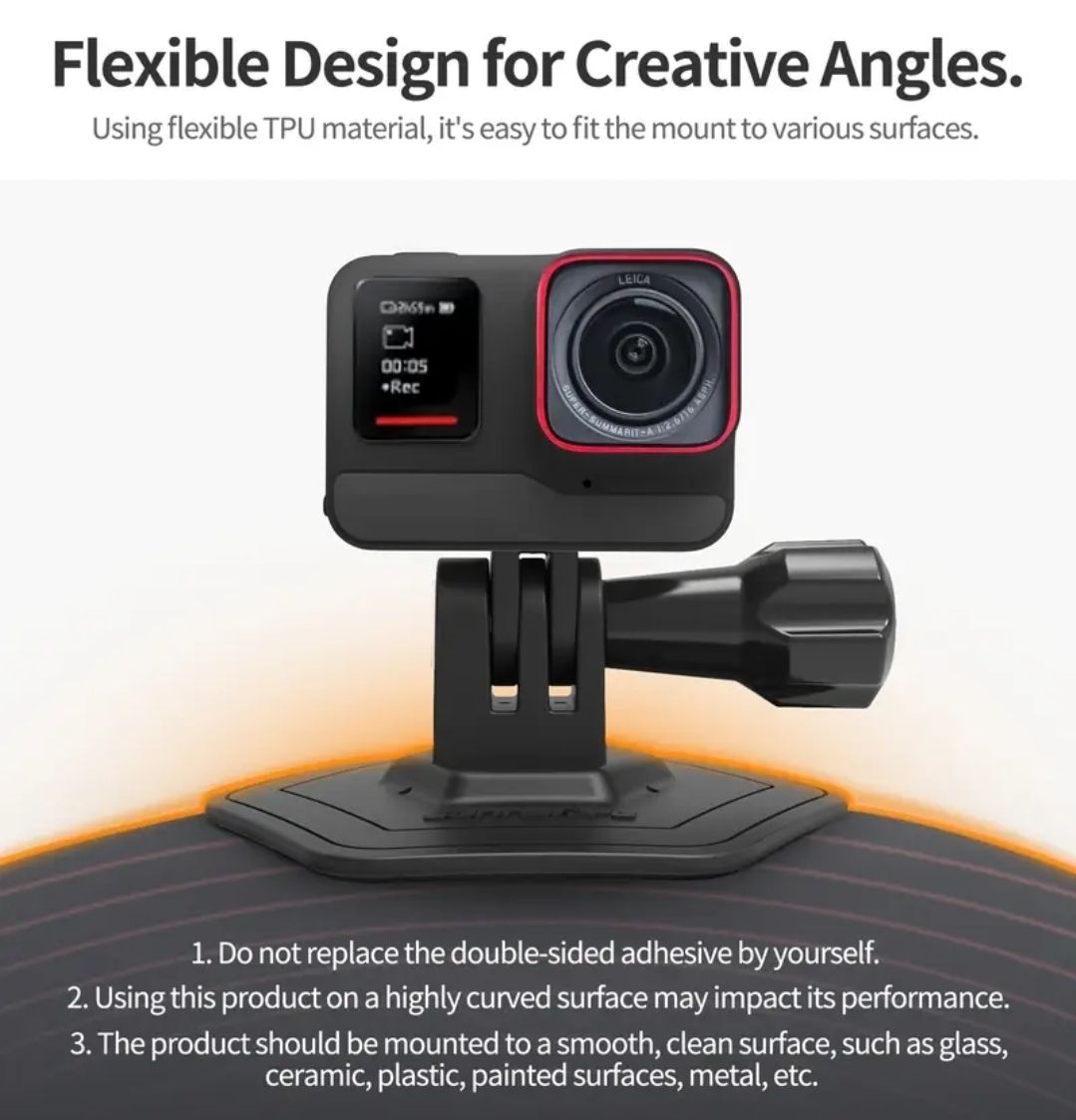 Gopro Action Cam: Flexible, selbstklebende Helmhalterung – Nuovo e nell'imballaggio originale da Triengen venduto da TheBigBoss 1
