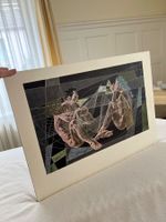 Hans Erni Bild Repro auf Holz Gemälde
