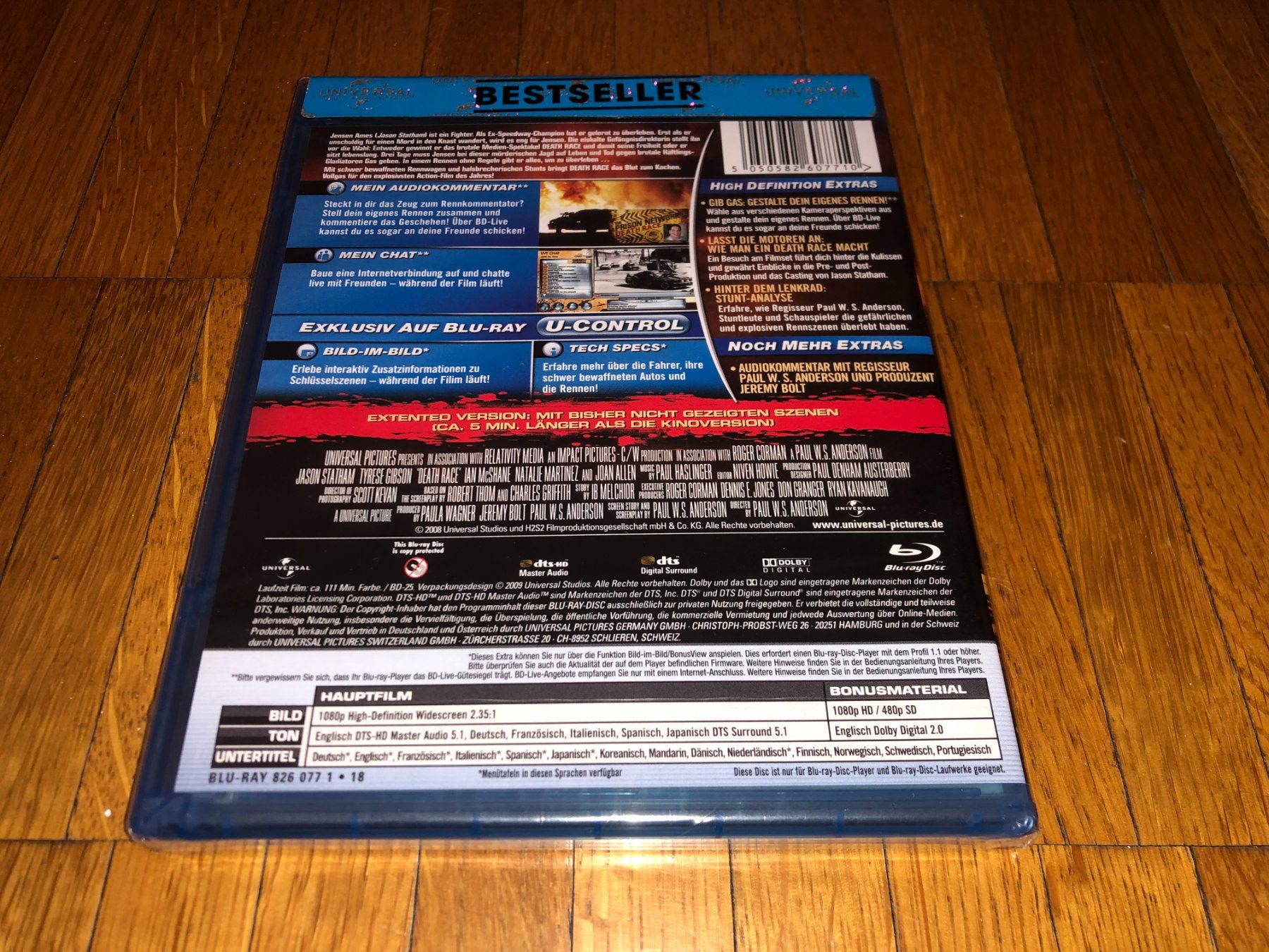 Tutti i DVDs: Death Race - BLU-RAY - UNCUT – Nuovo e nell'imballaggio originale da Basel venduto da havsok 1