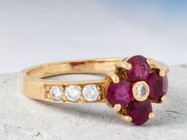 VAN CLEEF & ARPELS Vintage Ring 18K Gold, Rubin & Diamanten